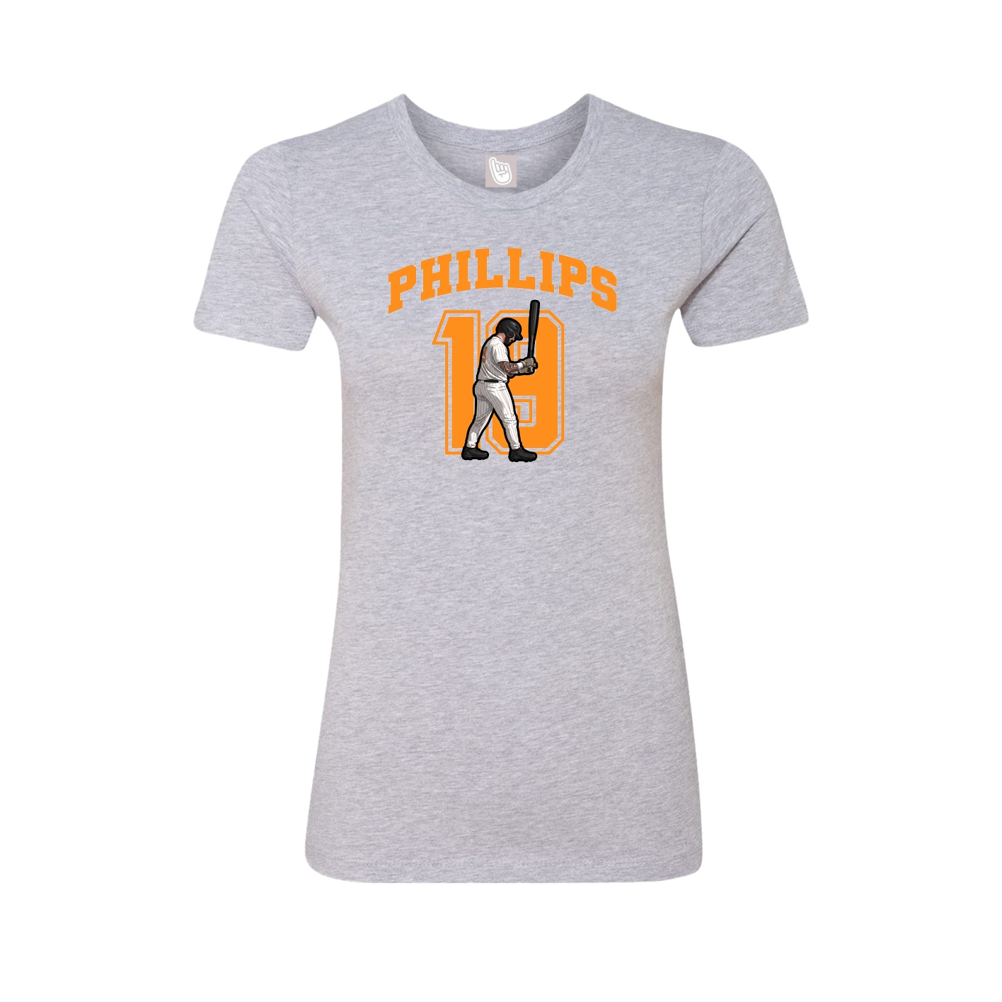 Fitted Women's Tee — Number in Grey