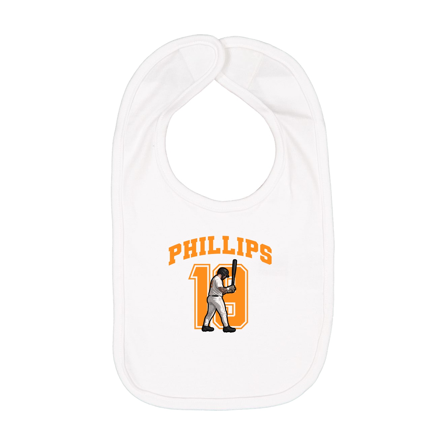 Infant Bib — Number in White