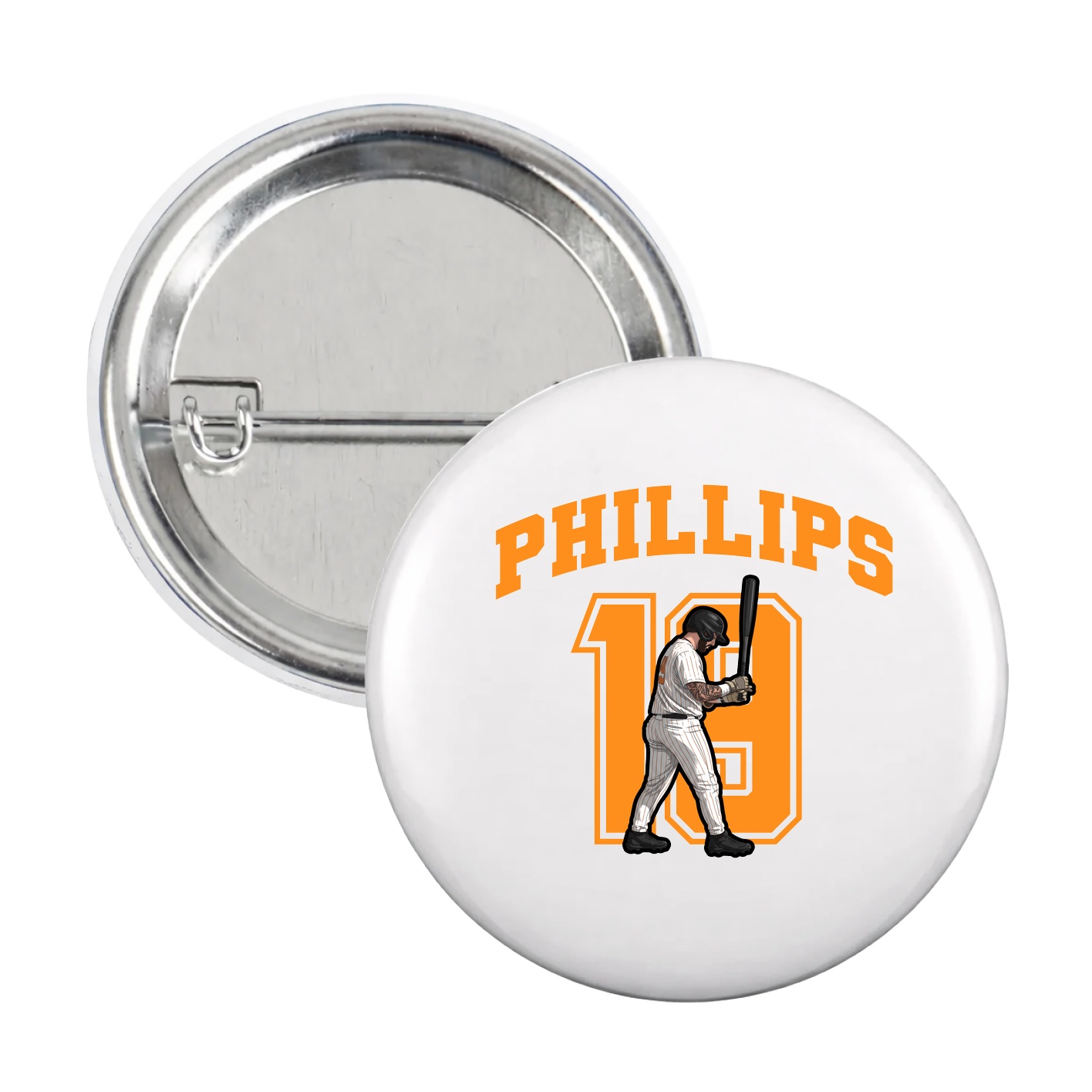 Game Day Button — Number in White