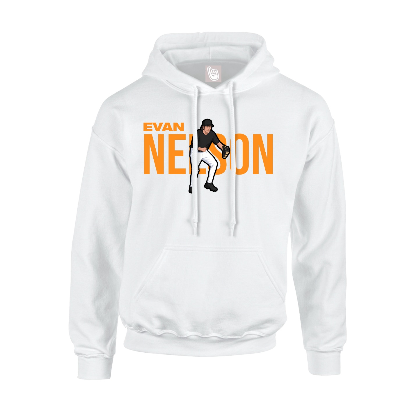 Youth Hoodie — Player Name in White