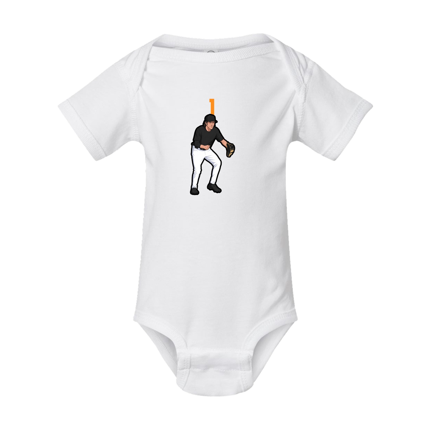 Baby Onesie — Number Top in White