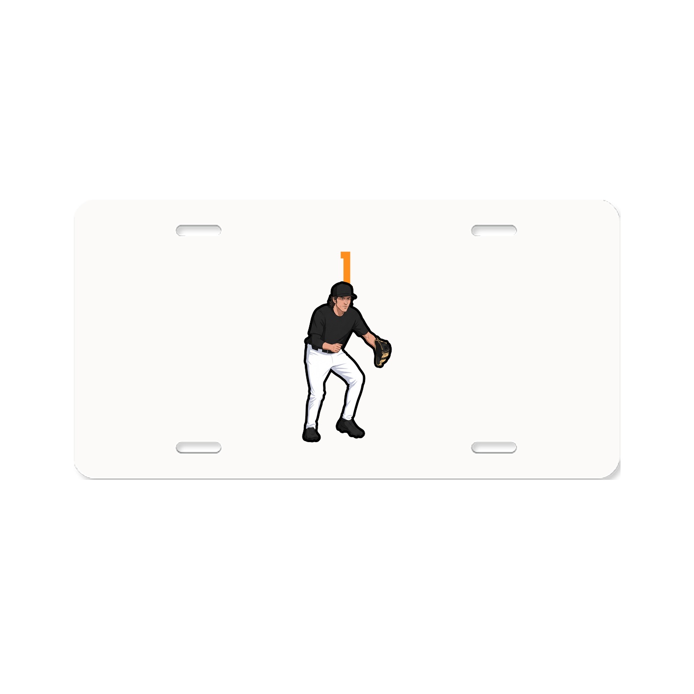 License Plate — Number Top in Classic