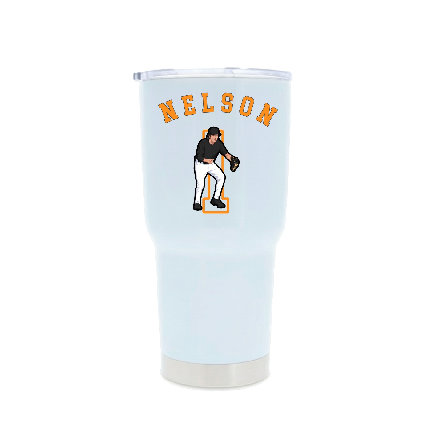 30oz Stainless Steel Tumbler — Shirsey Arch in White