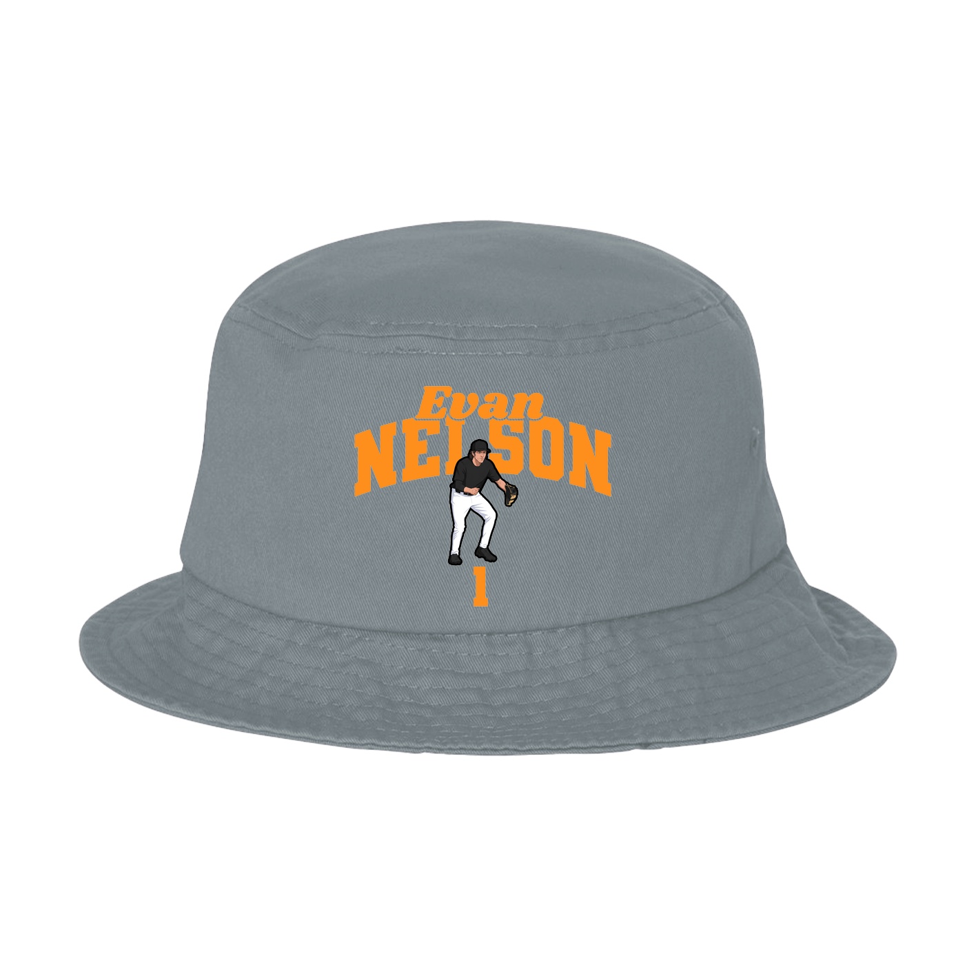 Bucket Cap — Signature Arch in Grey