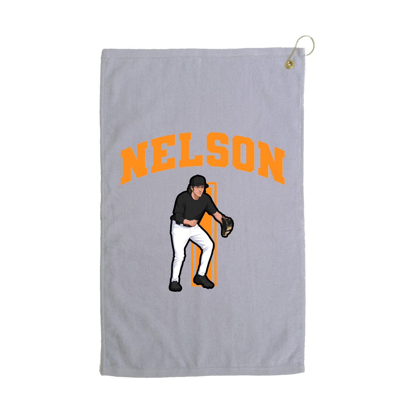 Golf Towel — Number in Grey