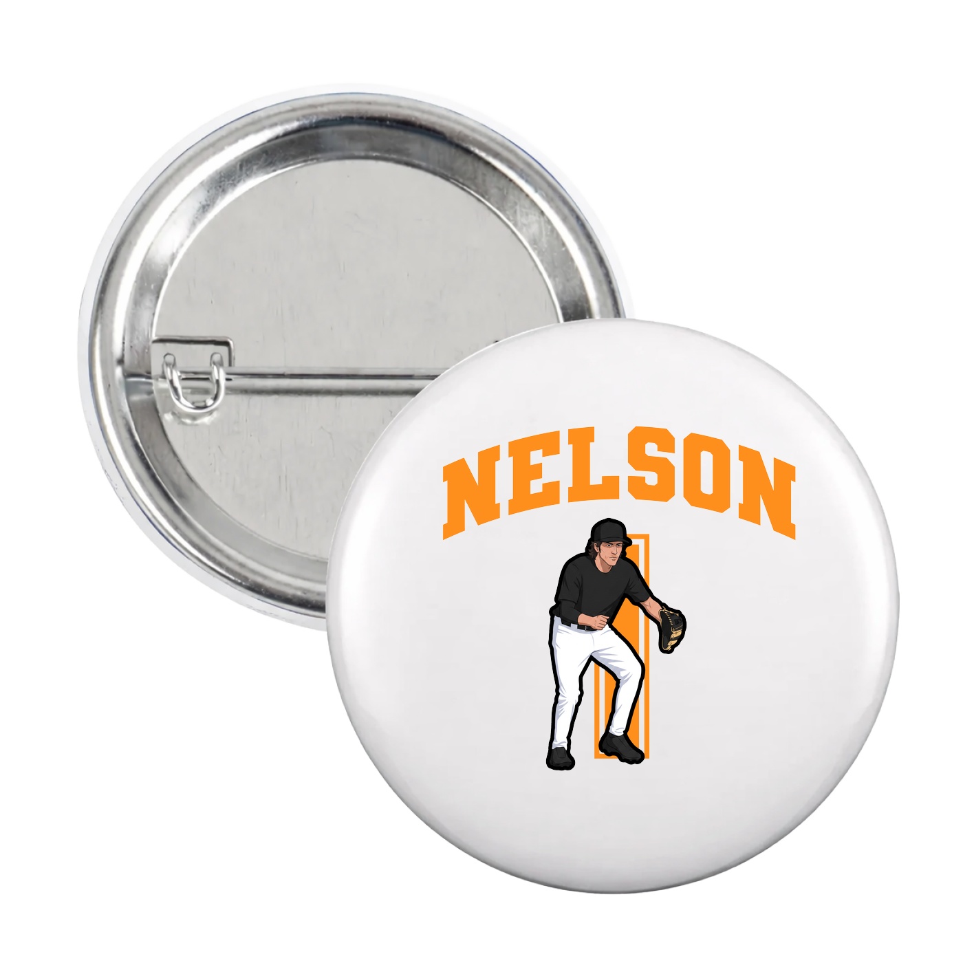 Game Day Button — Number in White