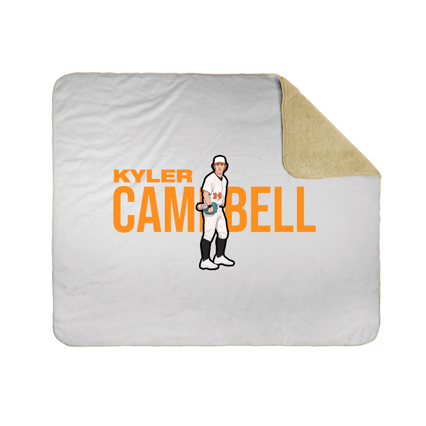 Throw Blanket — Player Name in White