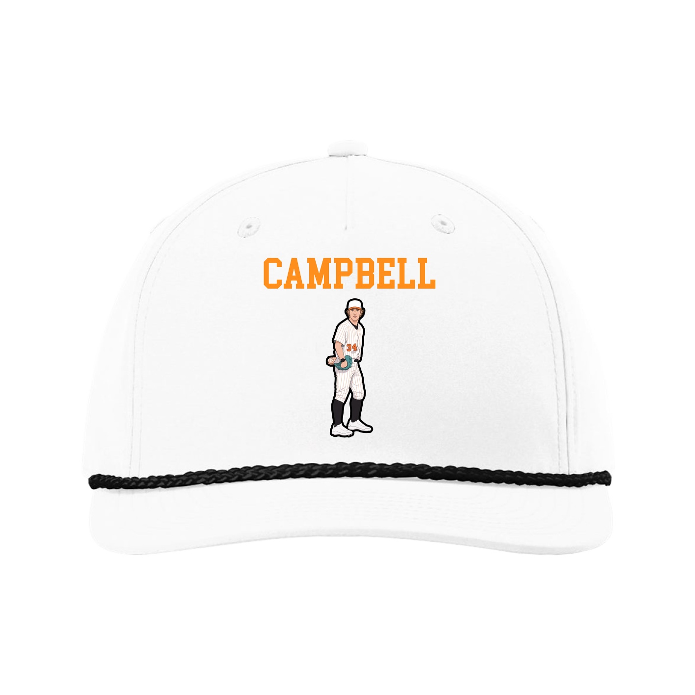 Five-Panel Classic Rope Cap — Shirsey in White