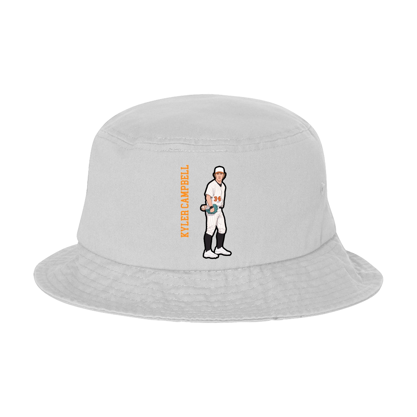 Bucket Cap — Name Vertical in White