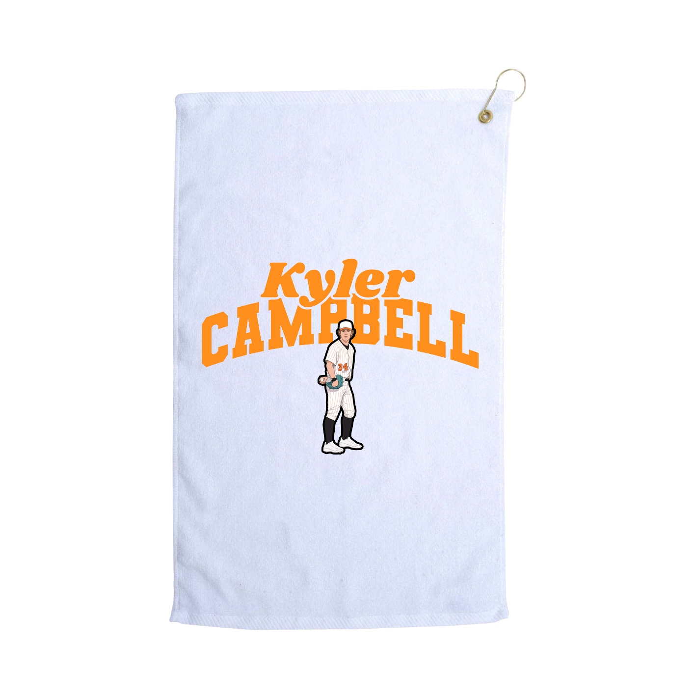 Golf Towel — Signature Arch in White