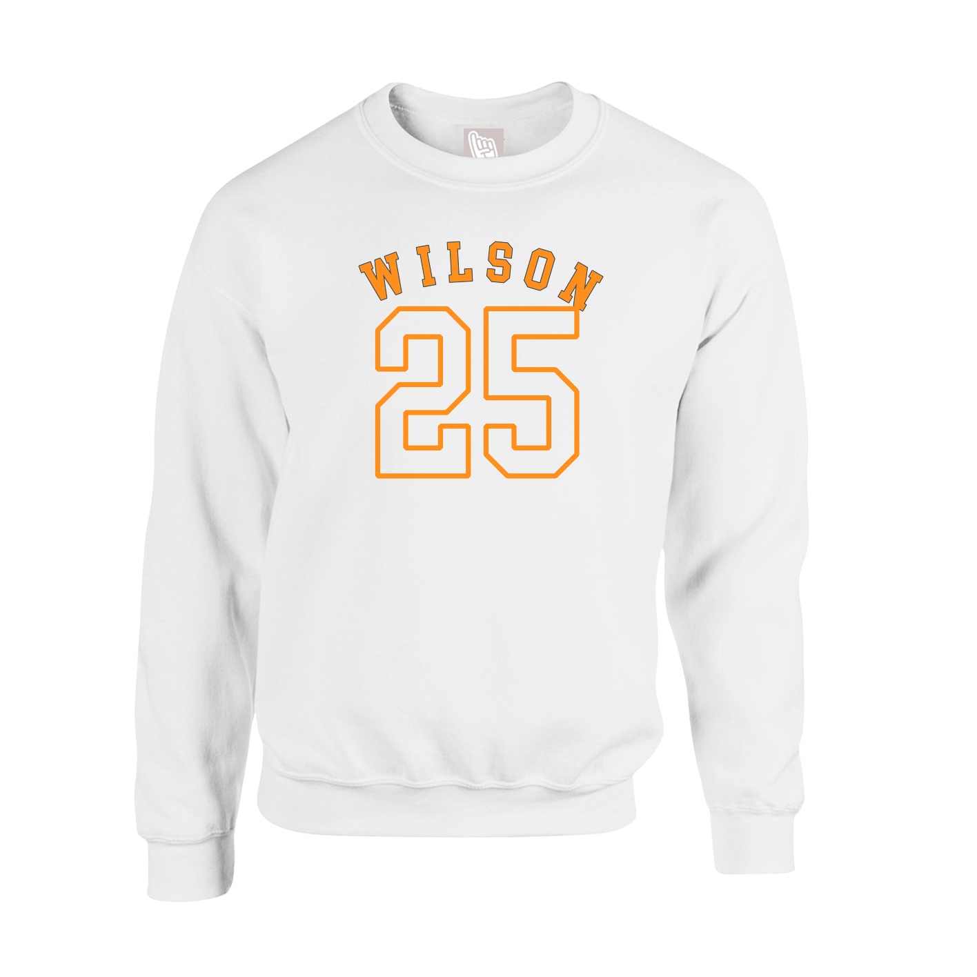 Fleece Crew — Shirsey Arch in White