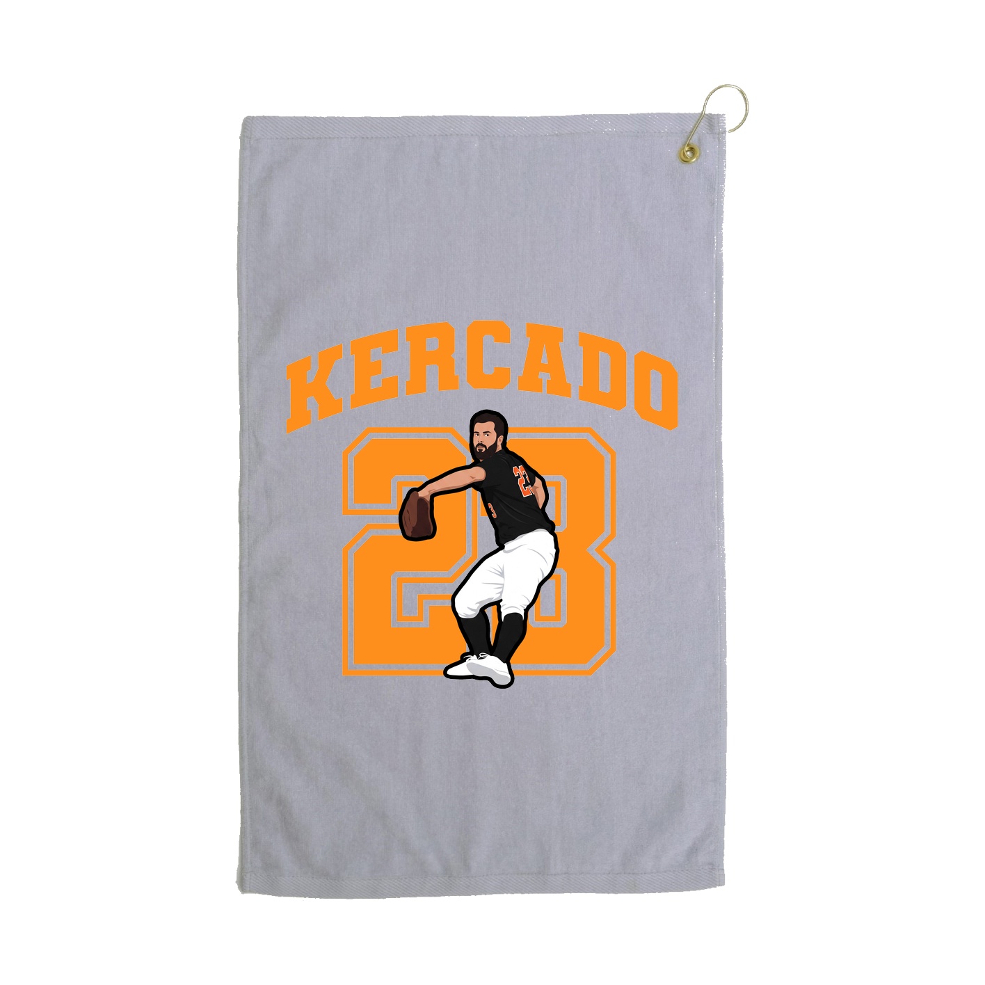 Golf Towel — Number in Grey