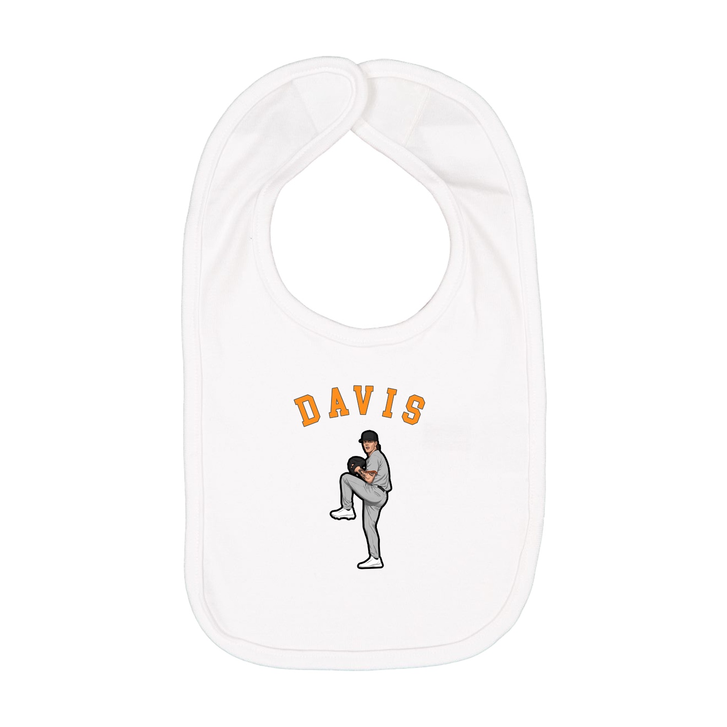 Infant Bib — Shirsey Arch in White