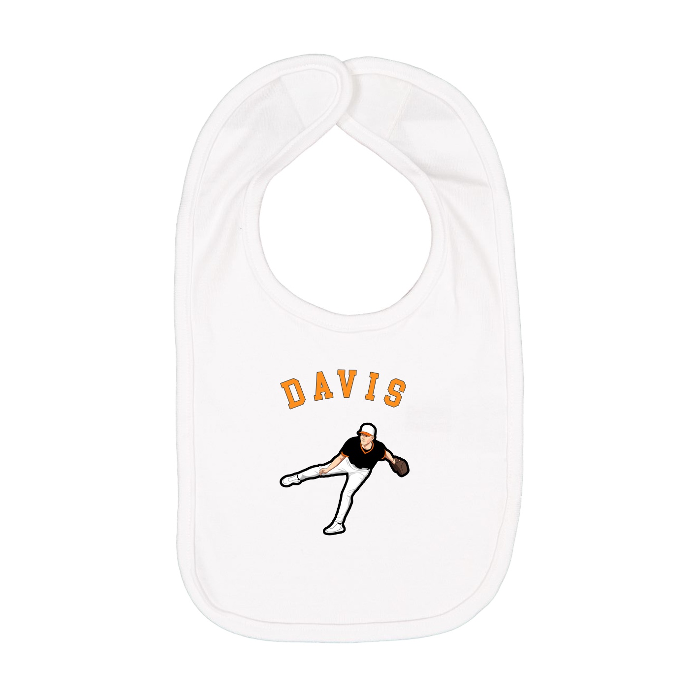 Infant Bib — Shirsey Arch in White