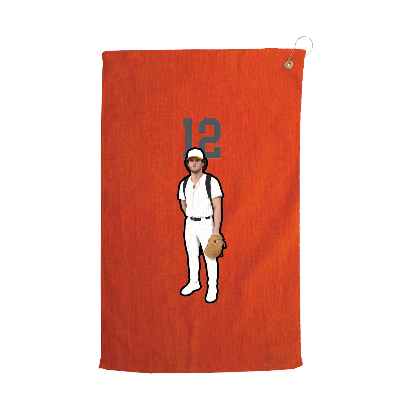 Golf Towel — Number Top in Orange