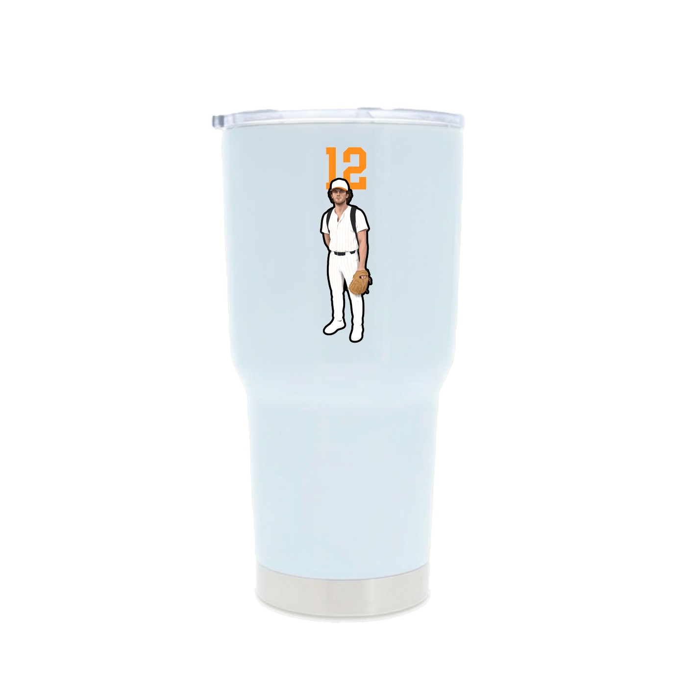 30oz Stainless Steel Tumbler — Number Top in White