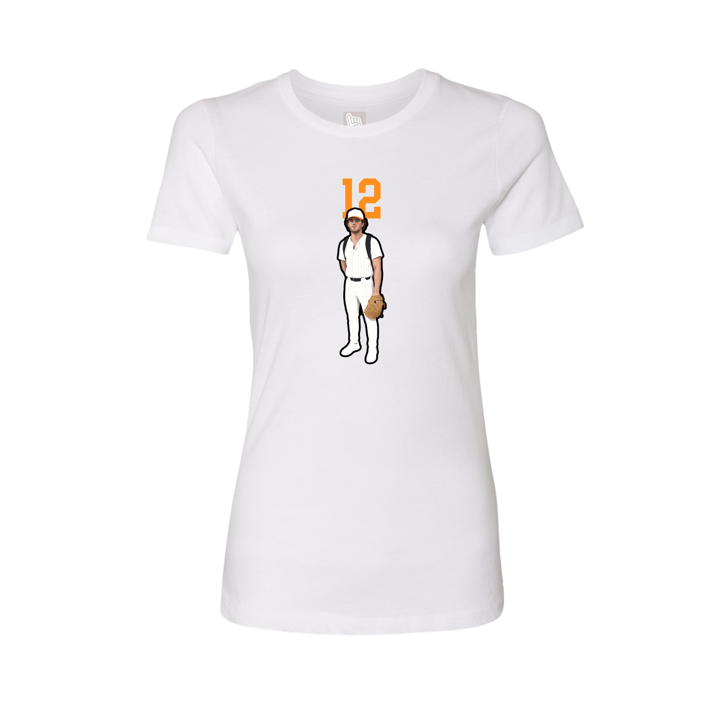 Fitted Women's Tee — Number Top in White