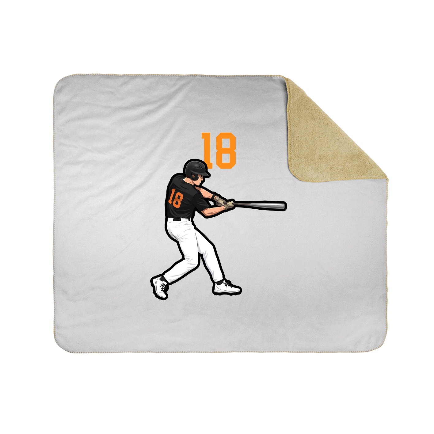 Throw Blanket — Number Top in White