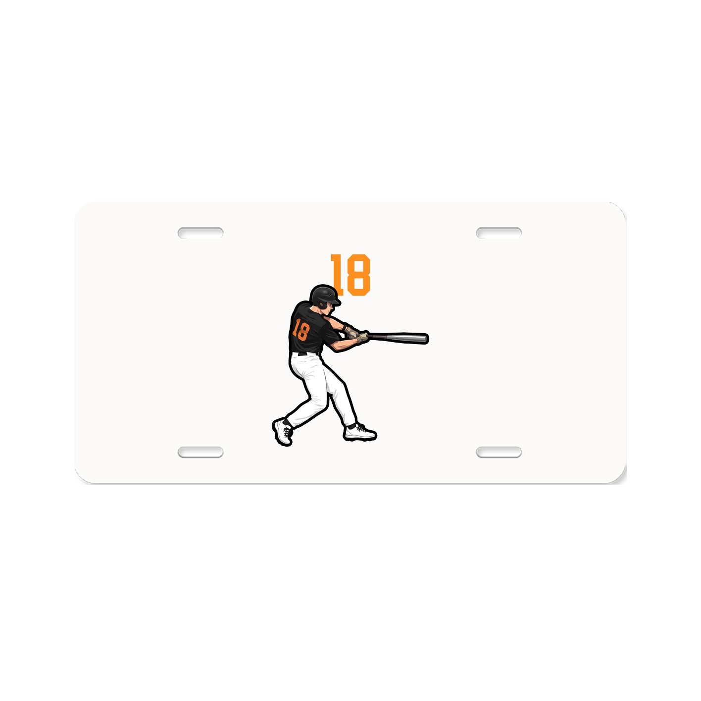 License Plate — Number Top in Classic