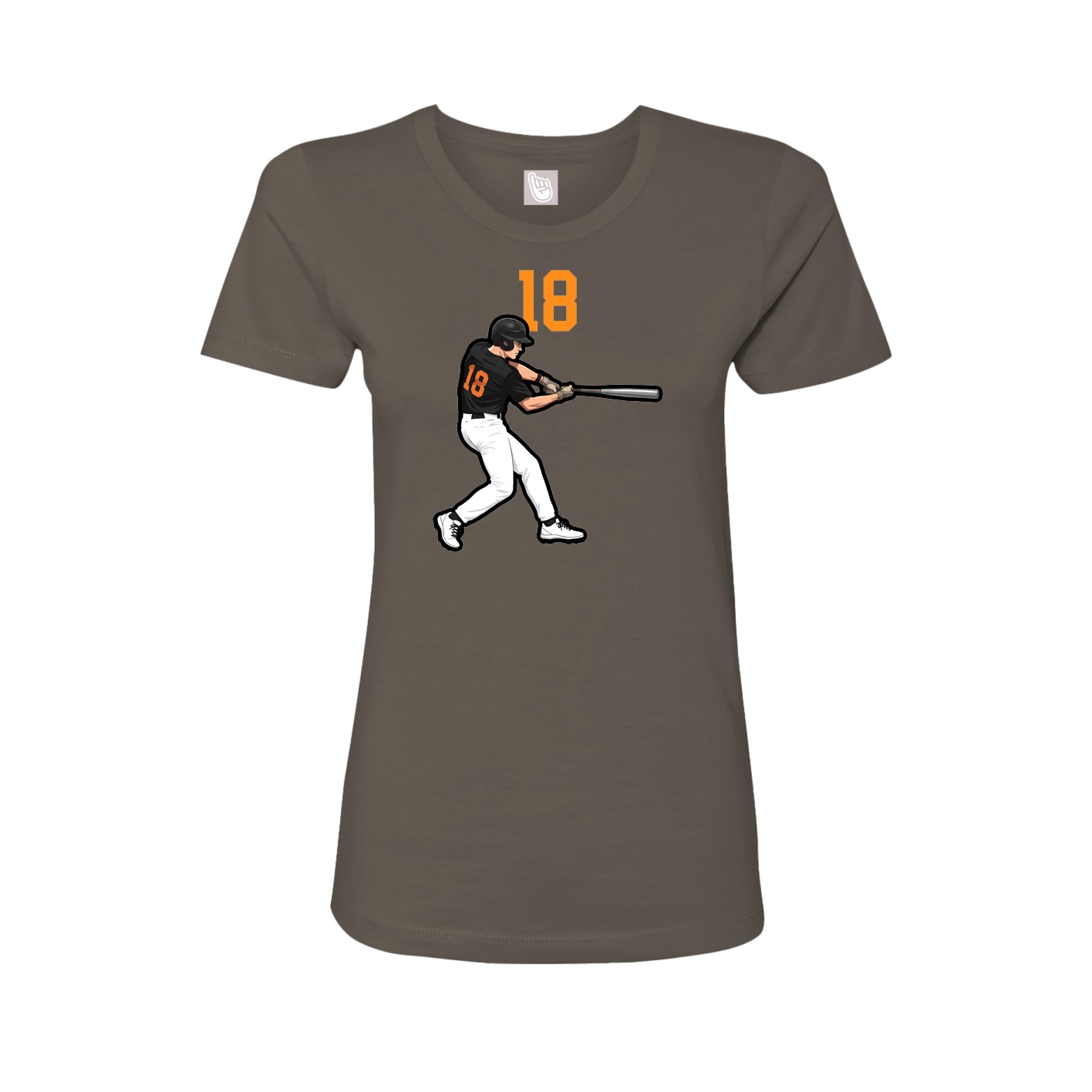 Fitted Women's Tee — Number Top in Grey