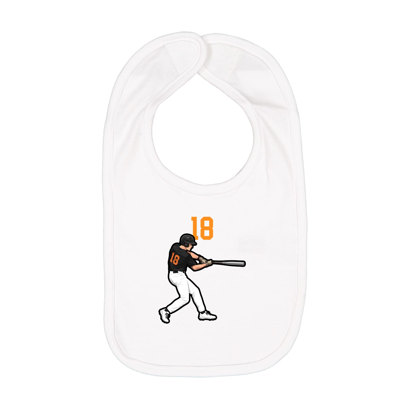 Infant Bib — Number Top in White