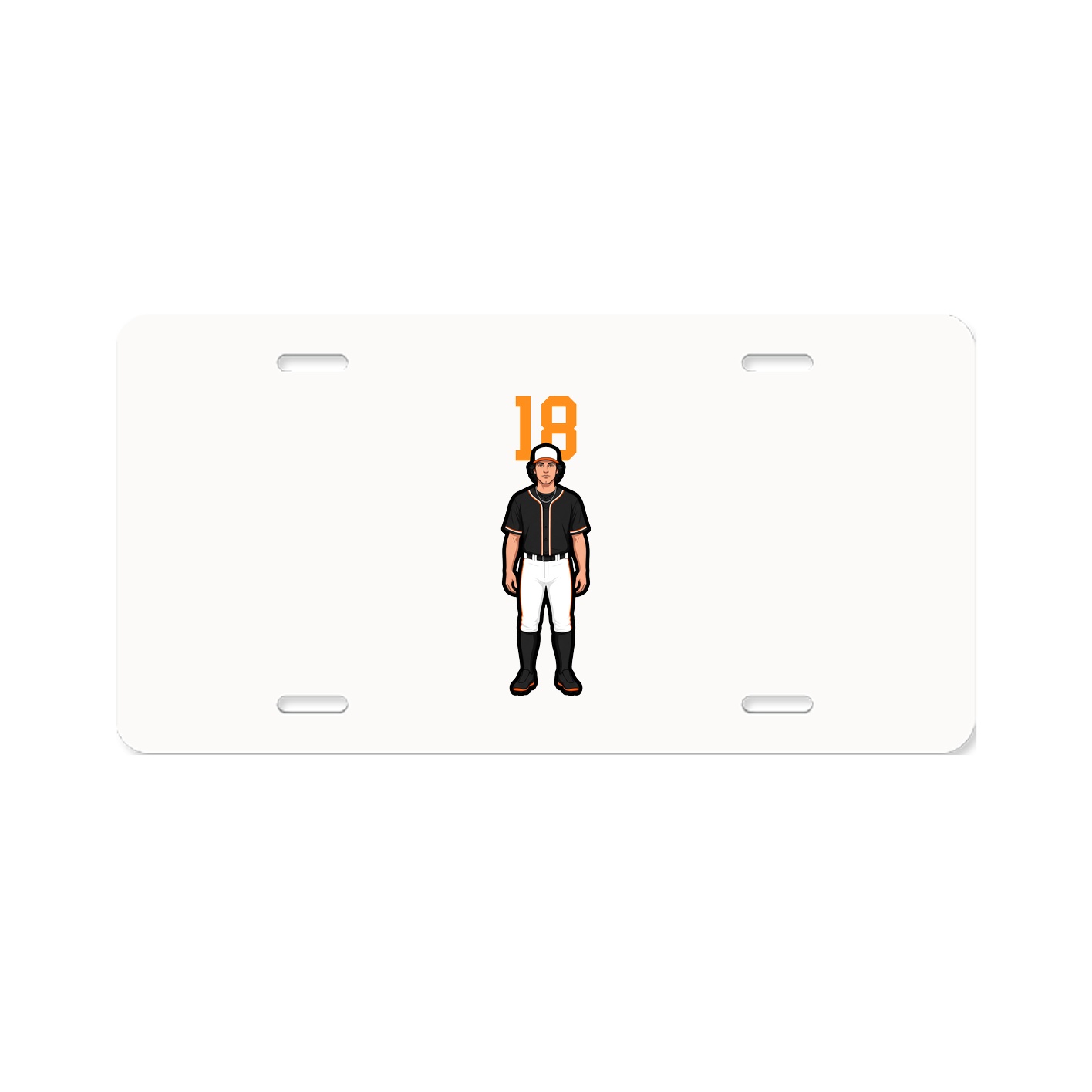 License Plate — Number Top in Classic