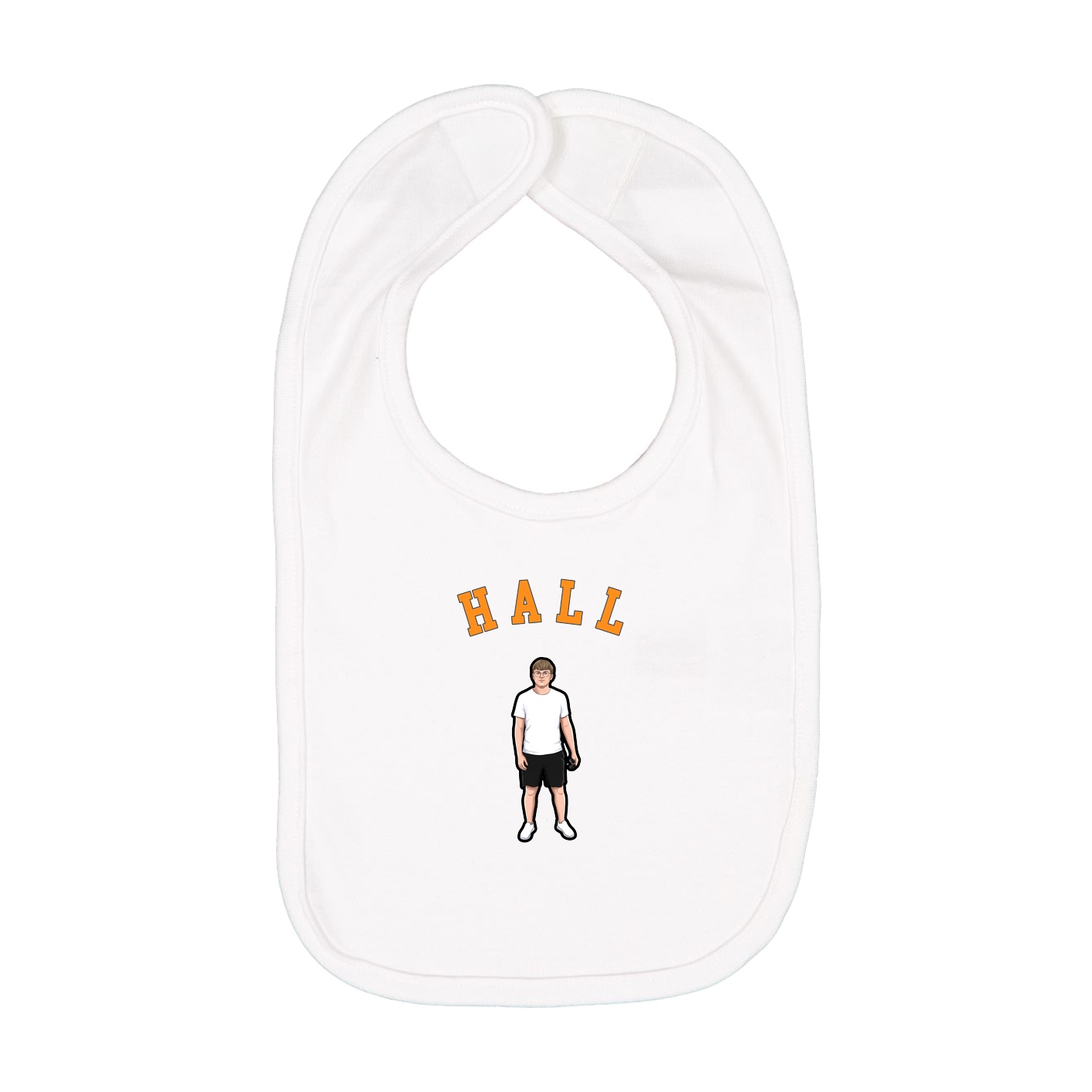Infant Bib — Shirsey Arch in White