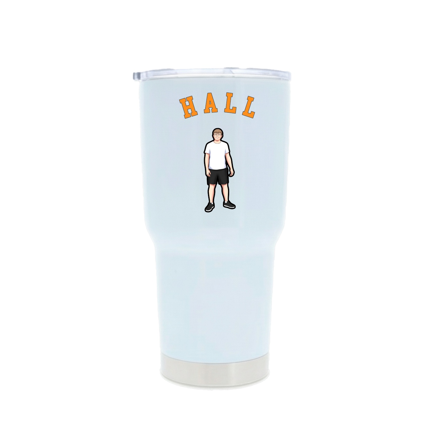 30oz Stainless Steel Tumbler — Shirsey Arch in White