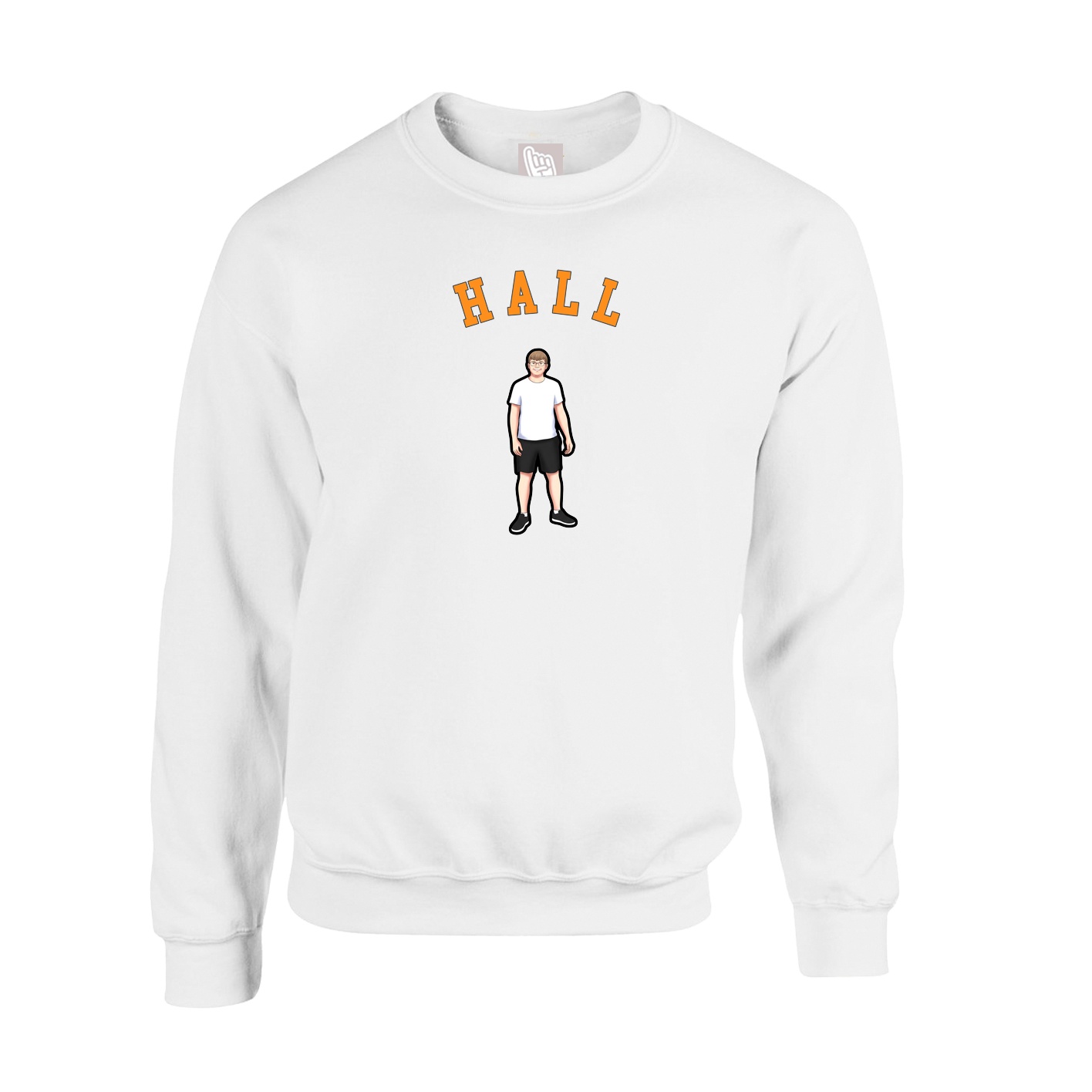 Fleece Crew — Shirsey Arch in White