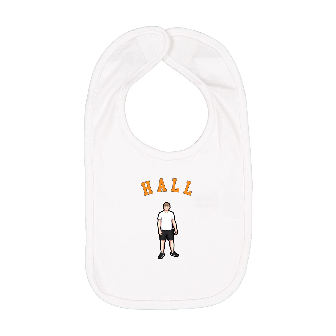 Infant Bib — Shirsey Arch in White