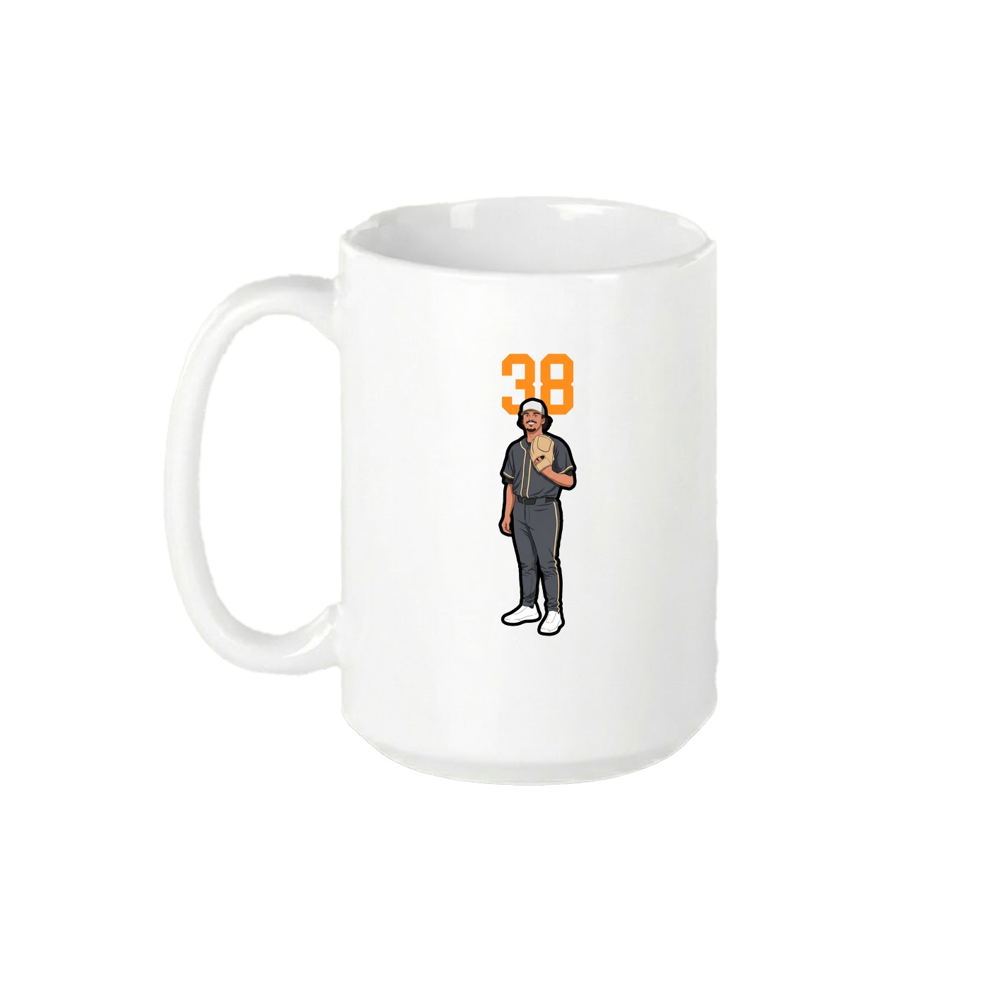 15oz Coffee Mug — Number Top in White