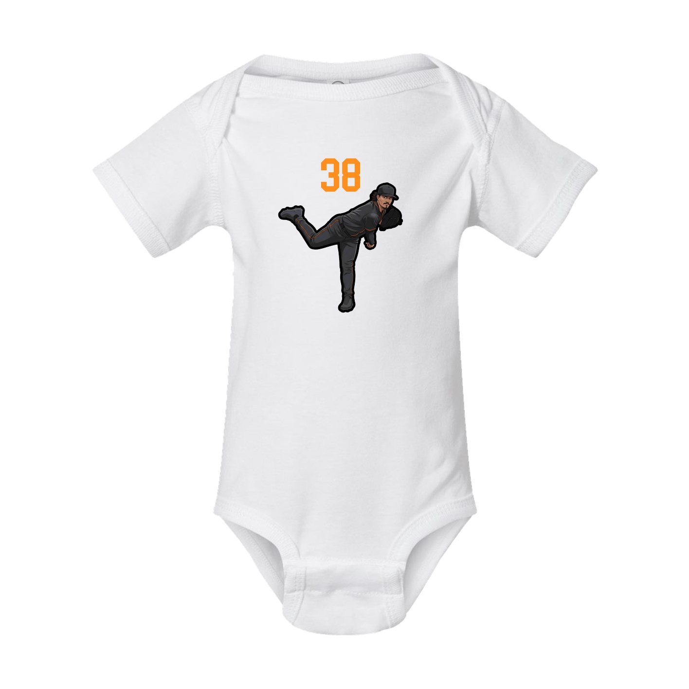 Baby Onesie — Number Top in White