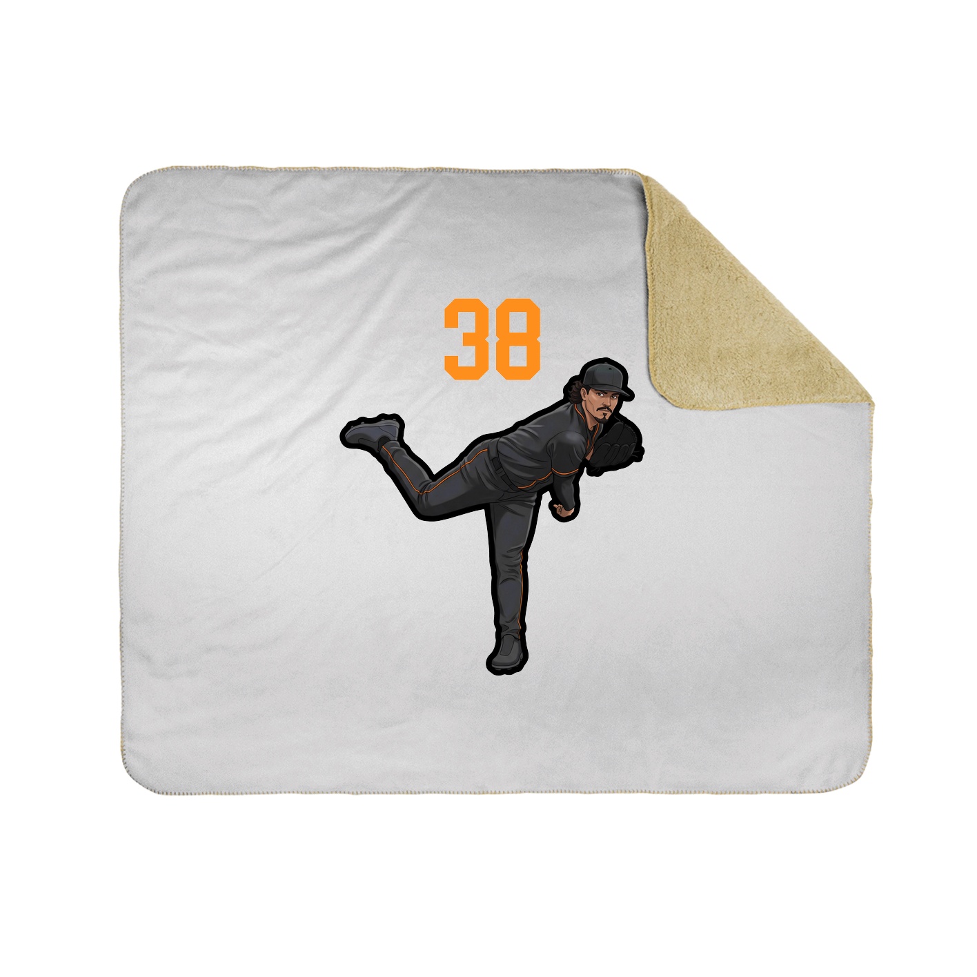 Throw Blanket — Number Top in White