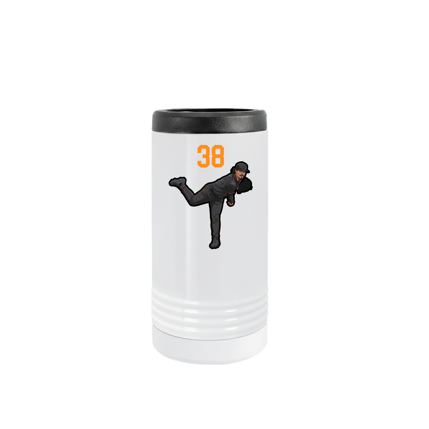 Slim Beverage Holder — Number Top in White