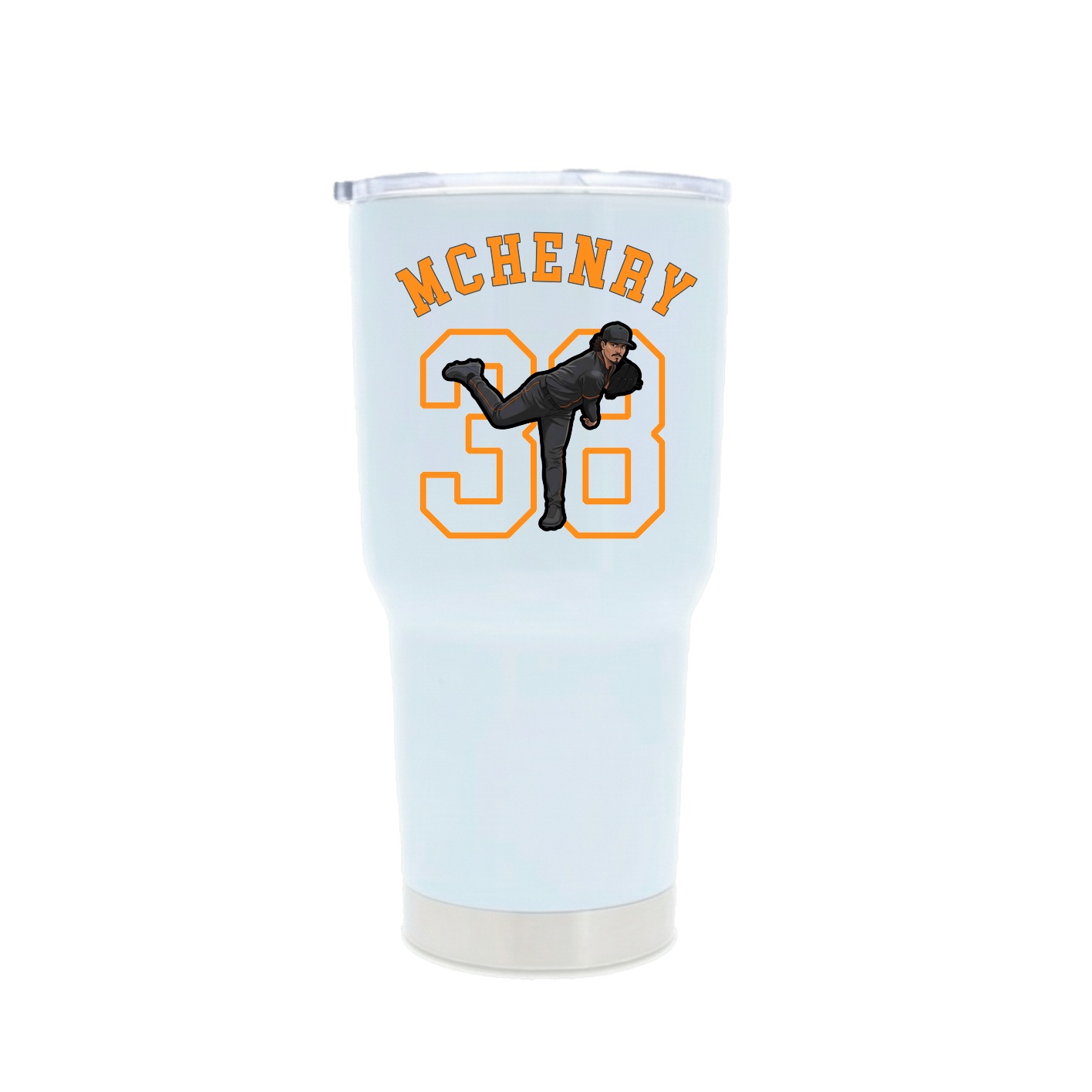 30oz Stainless Steel Tumbler — Shirsey Arch in White