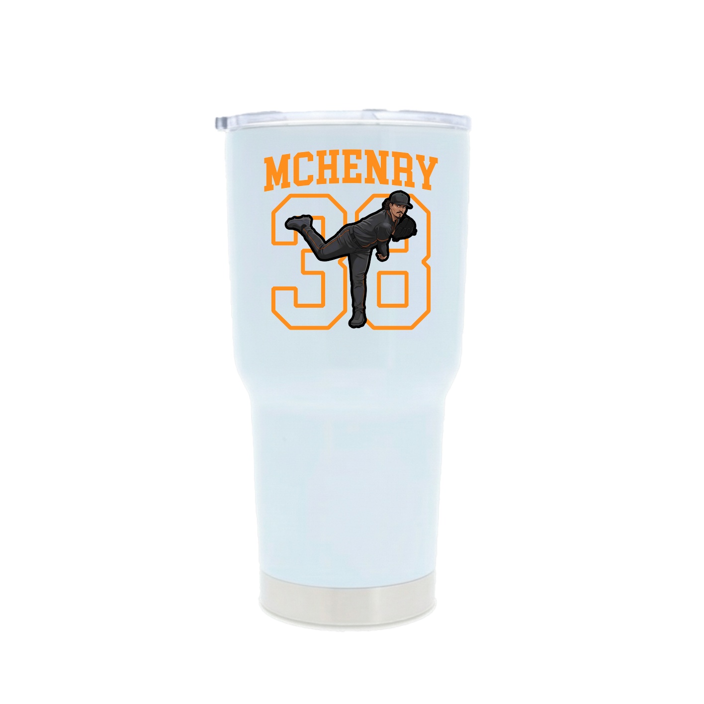 30oz Stainless Steel Tumbler — Shirsey in White