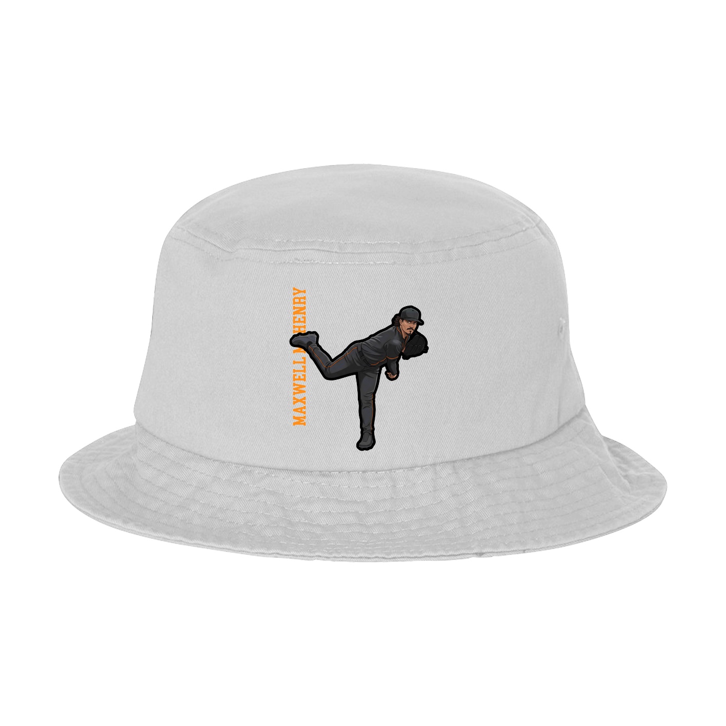 Bucket Cap — Name Vertical in White