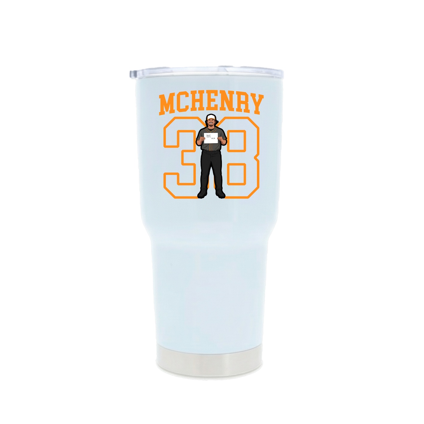 30oz Stainless Steel Tumbler — Shirsey in White