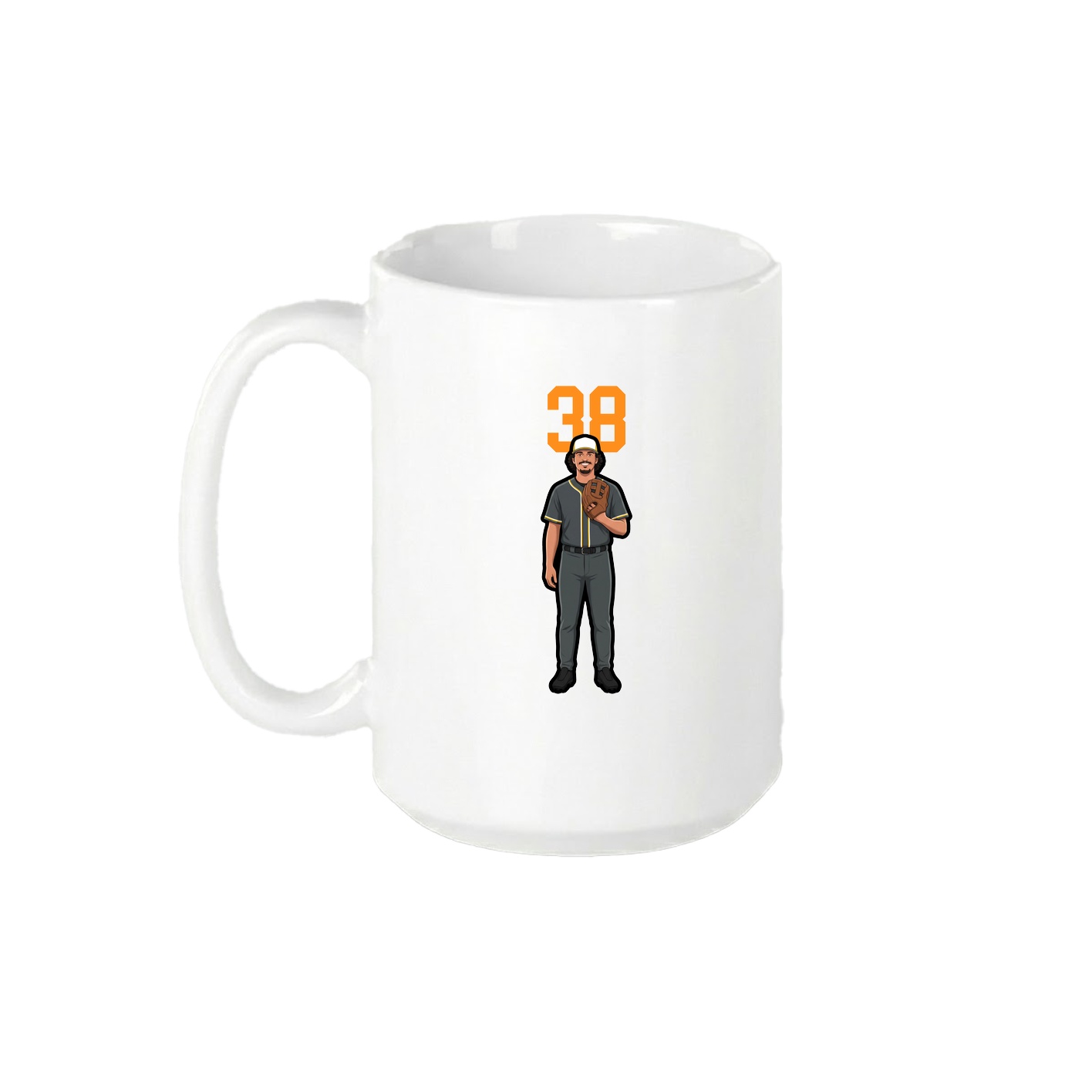 15oz Coffee Mug — Number Top in White