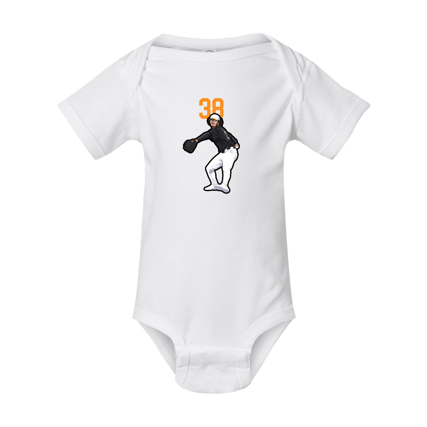 Baby Onesie — Number Top in White