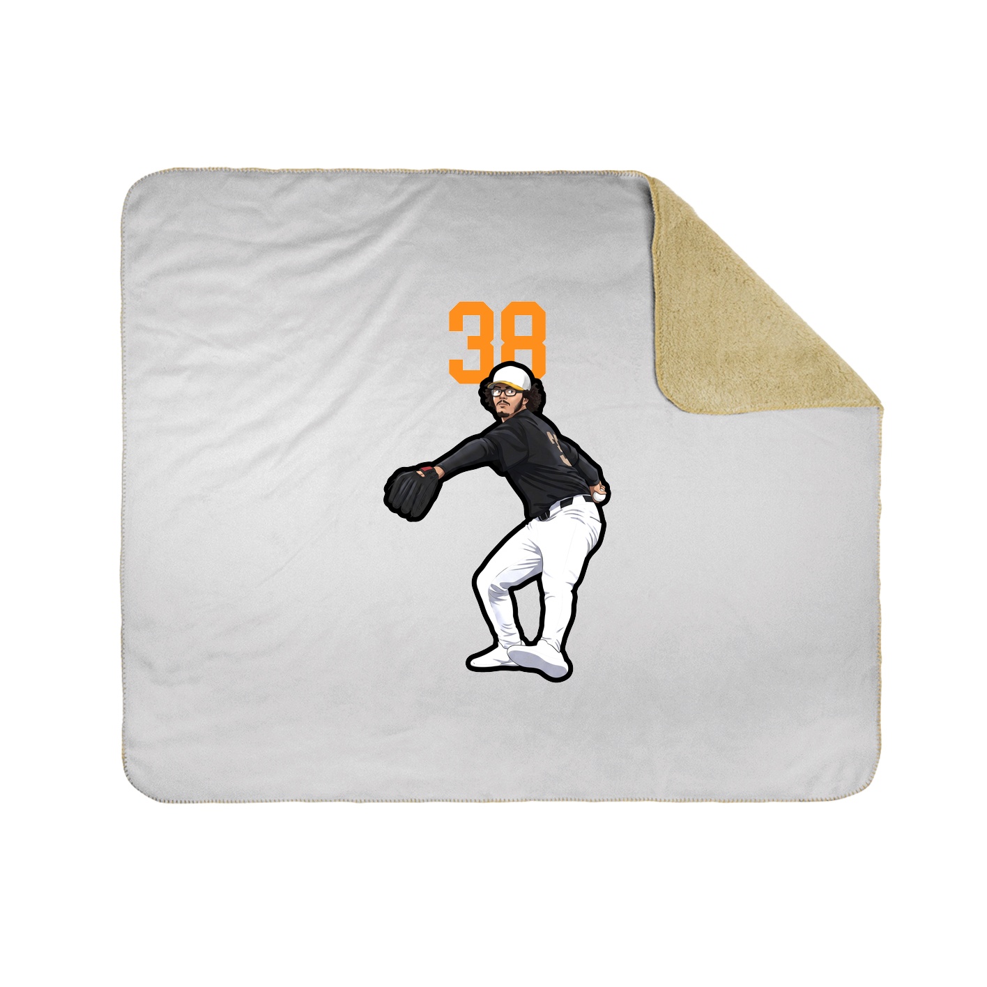 Throw Blanket — Number Top in White