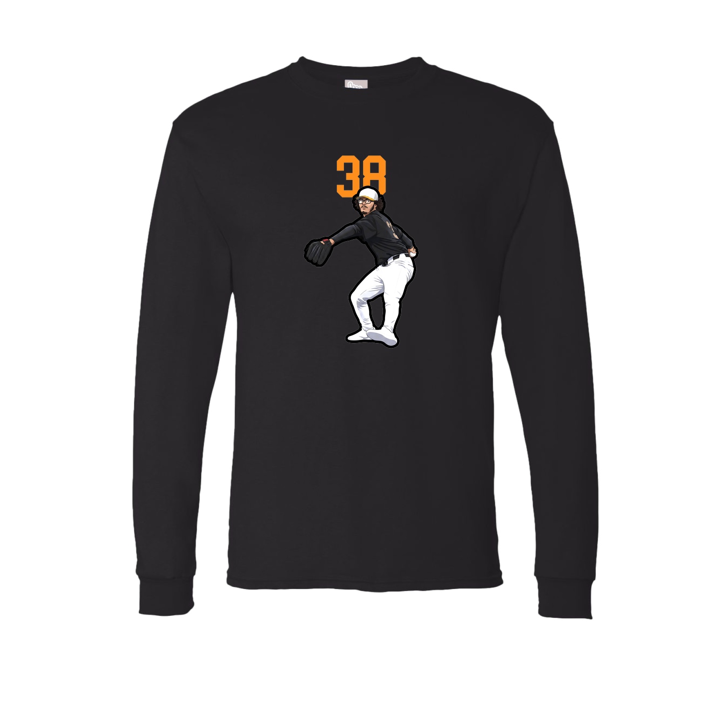 Long Sleeve Tee — Number Top in Black