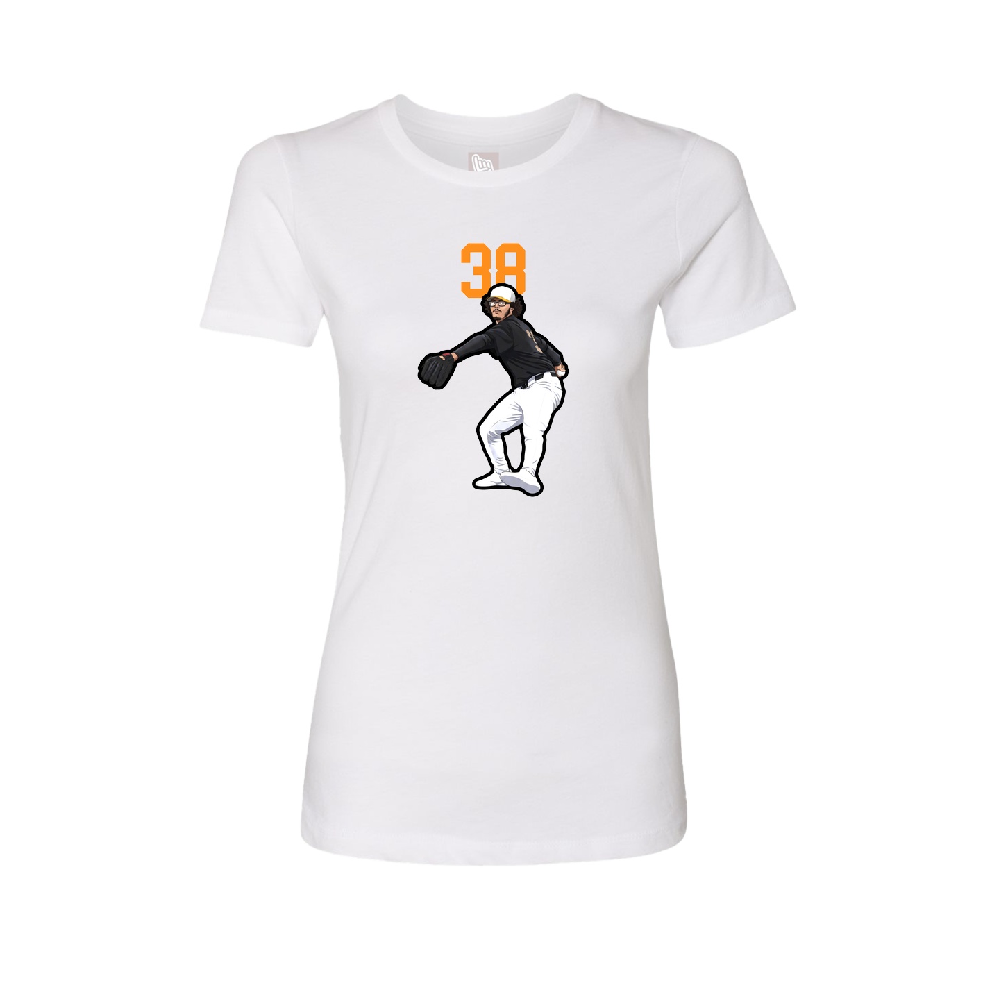 Fitted Women's Tee — Number Top in White