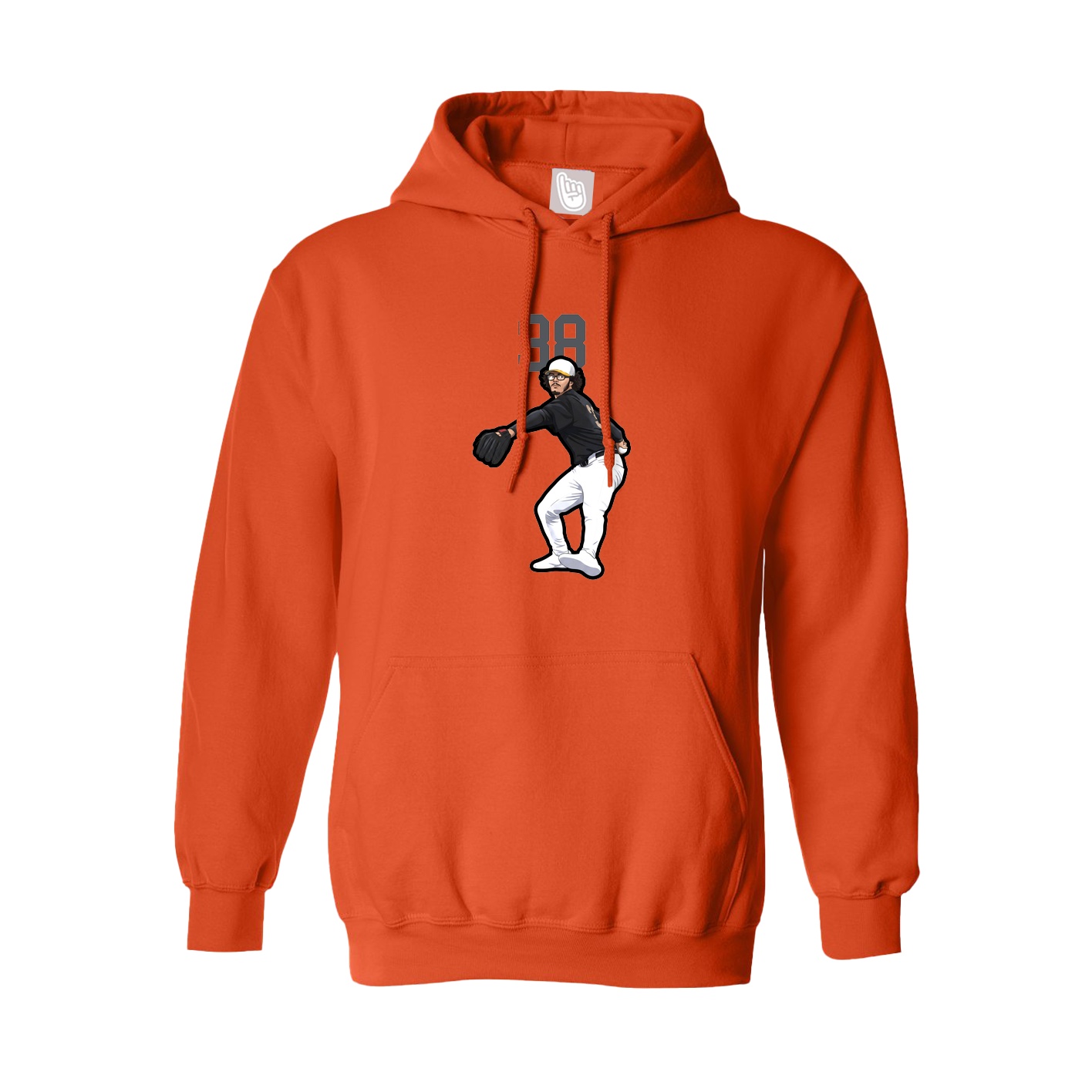 Hoodie — Number Top in Orange