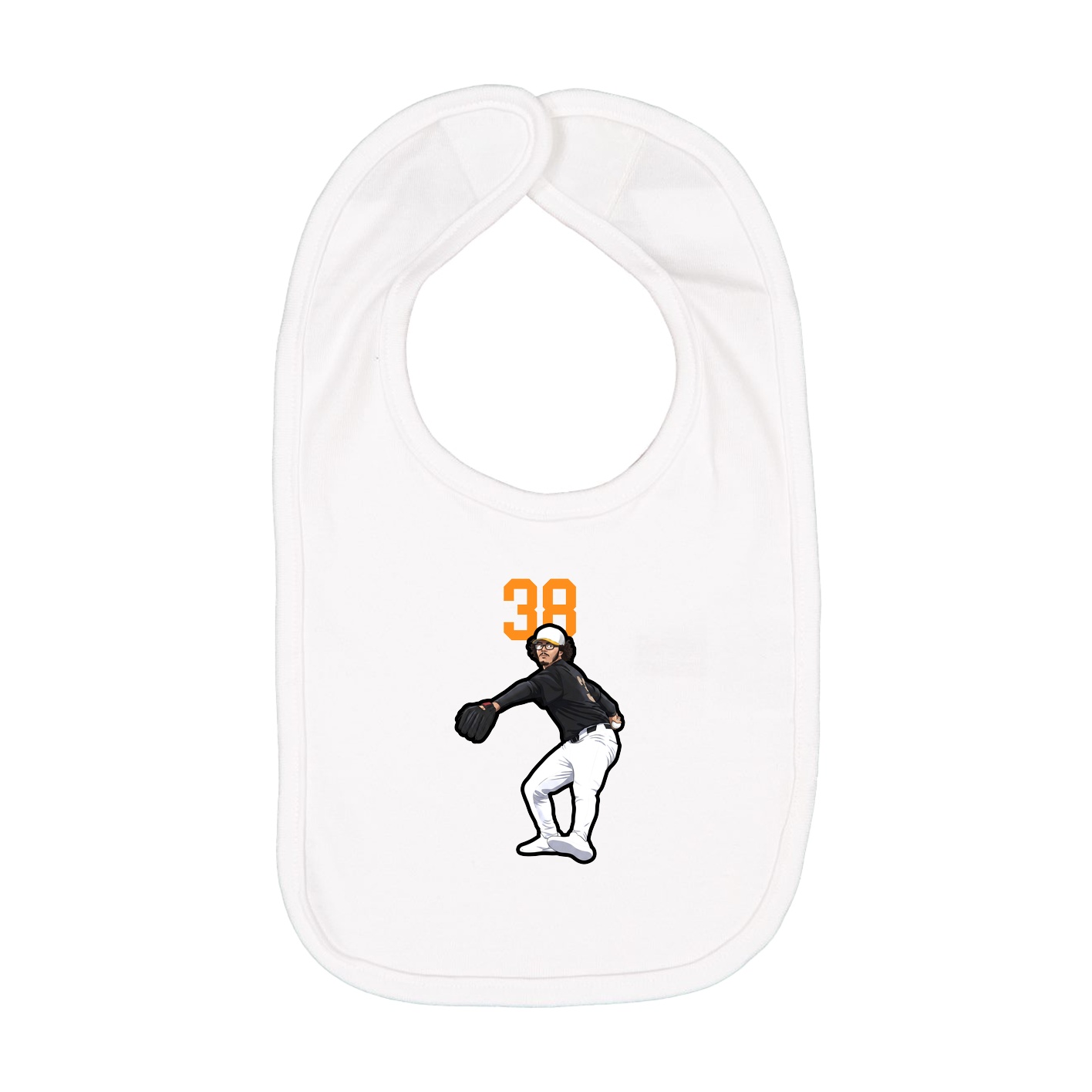 Infant Bib — Number Top in White