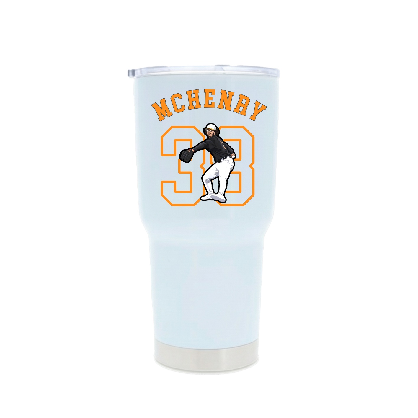 30oz Stainless Steel Tumbler — Shirsey Arch in White