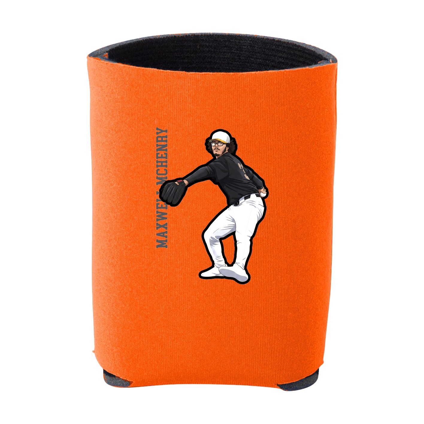 Can Holder — Name Vertical in Orange