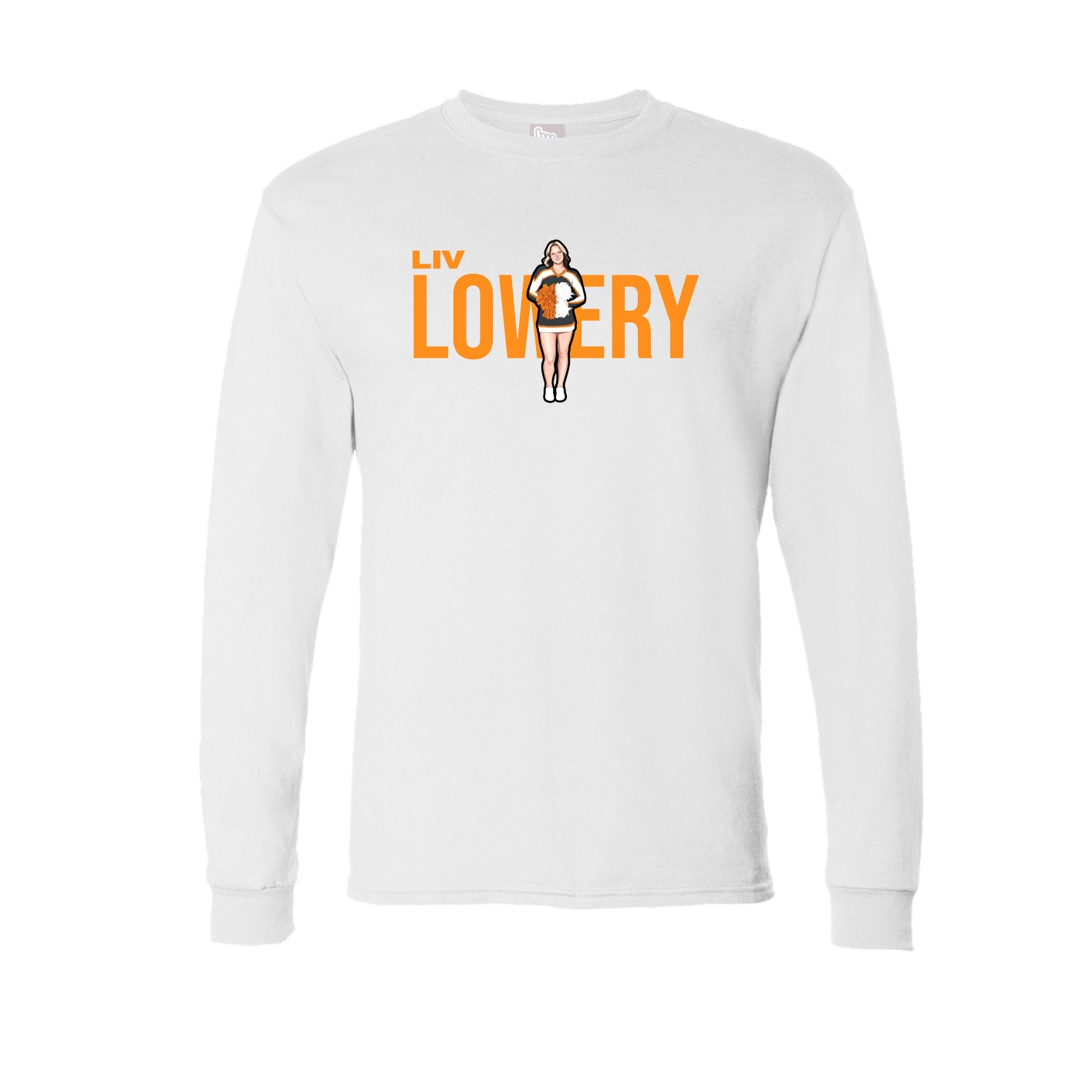 Long Sleeve Tee — Player Name in White