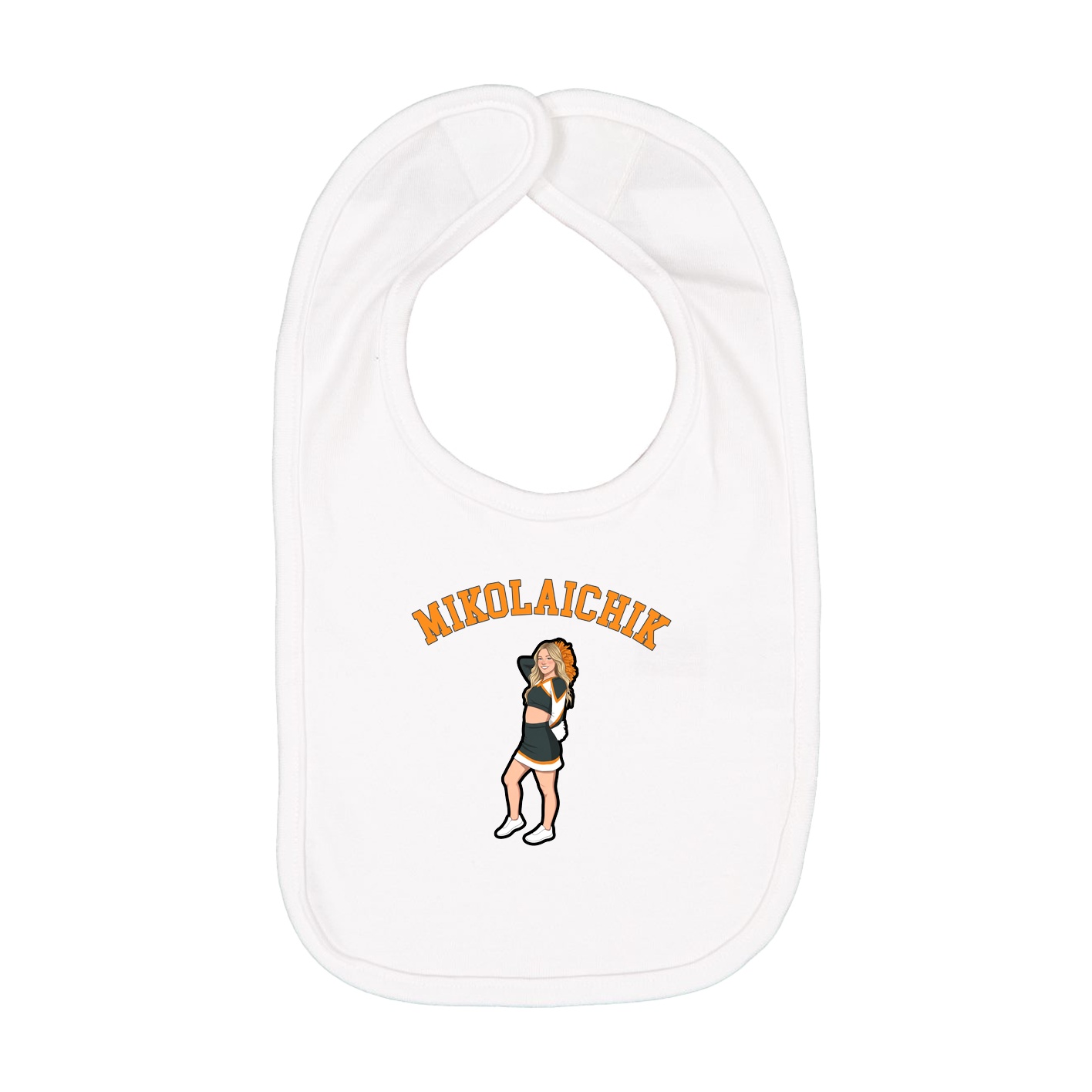Infant Bib — Shirsey Arch in White