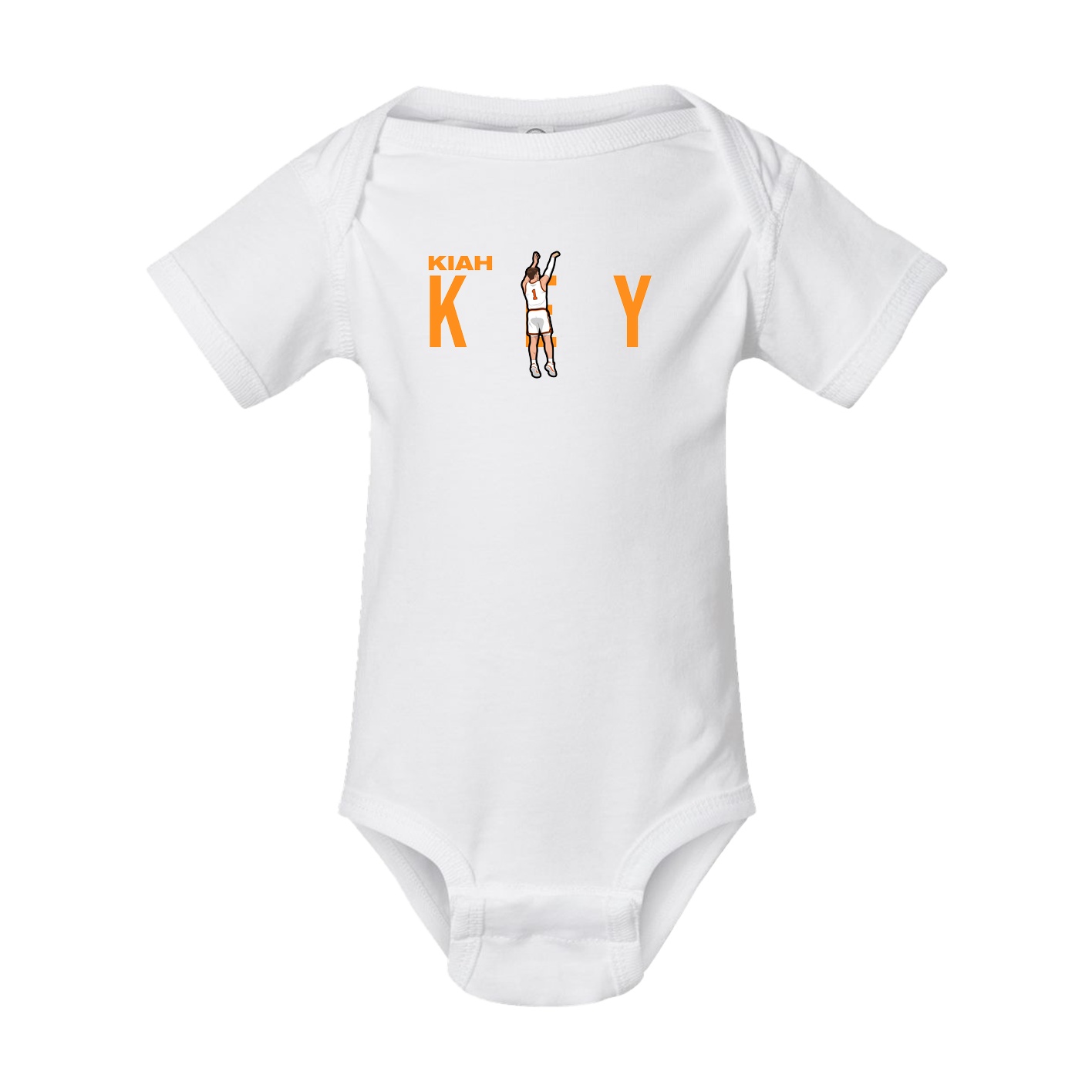 Baby Onesie — Player Name in White